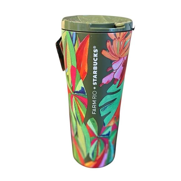 Starbucks x Farm Rio Travel Mug, NEW! Collectors, Tropical Limited Edition - Picture 2 of 3